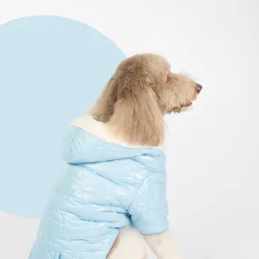🧥 Aspen Dog Jacket – Lightweight Quilted Puffer with Sherpa Lining & Poop Bag Dispenser