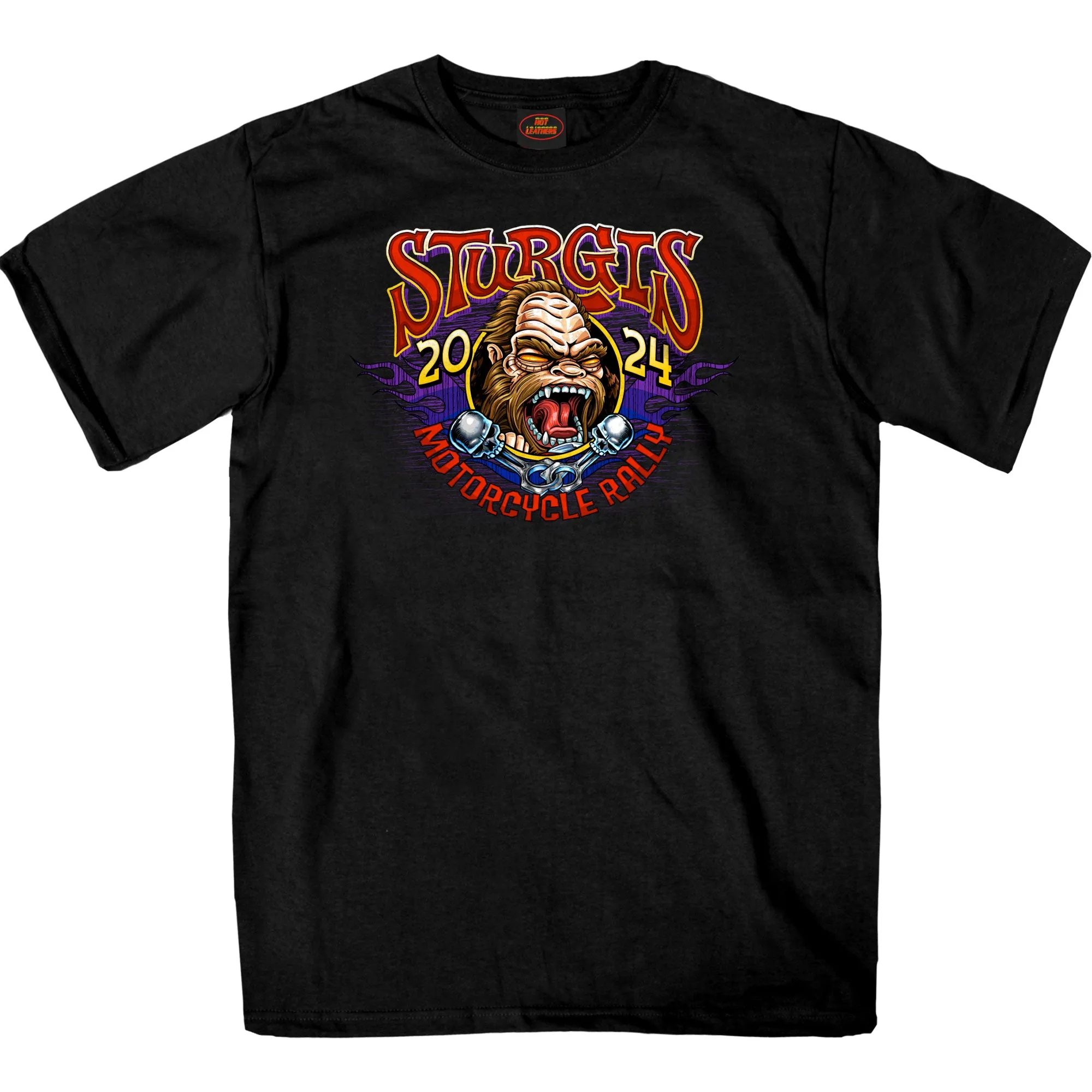 2024 Sturgis Bigfoot Black Motorcycle Rally Tee Shirt SPB1111