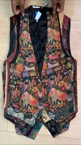 90s Vintage Florals Patchwork Waistcoats , (RX-132)
