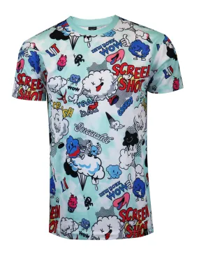 ANIMATION PRINT T-SHIRTS-S11095 (TEAL)