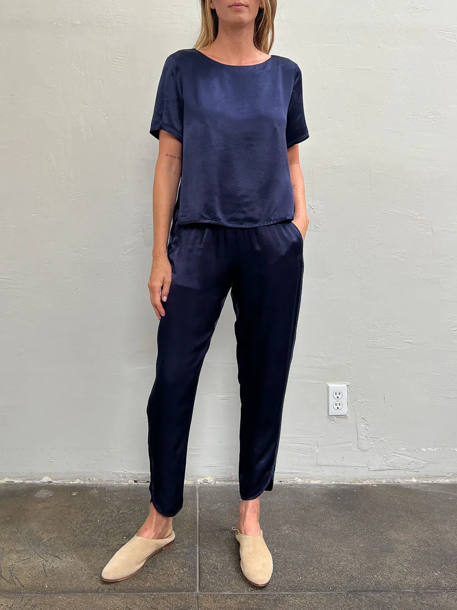 Aria Tee in Vintage Satin - Night *Final Sale*