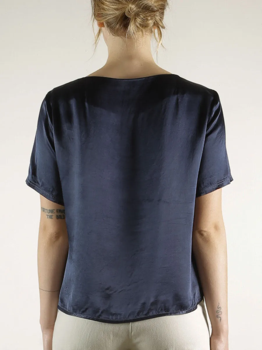 Aria Tee in Vintage Satin - Night *Final Sale*