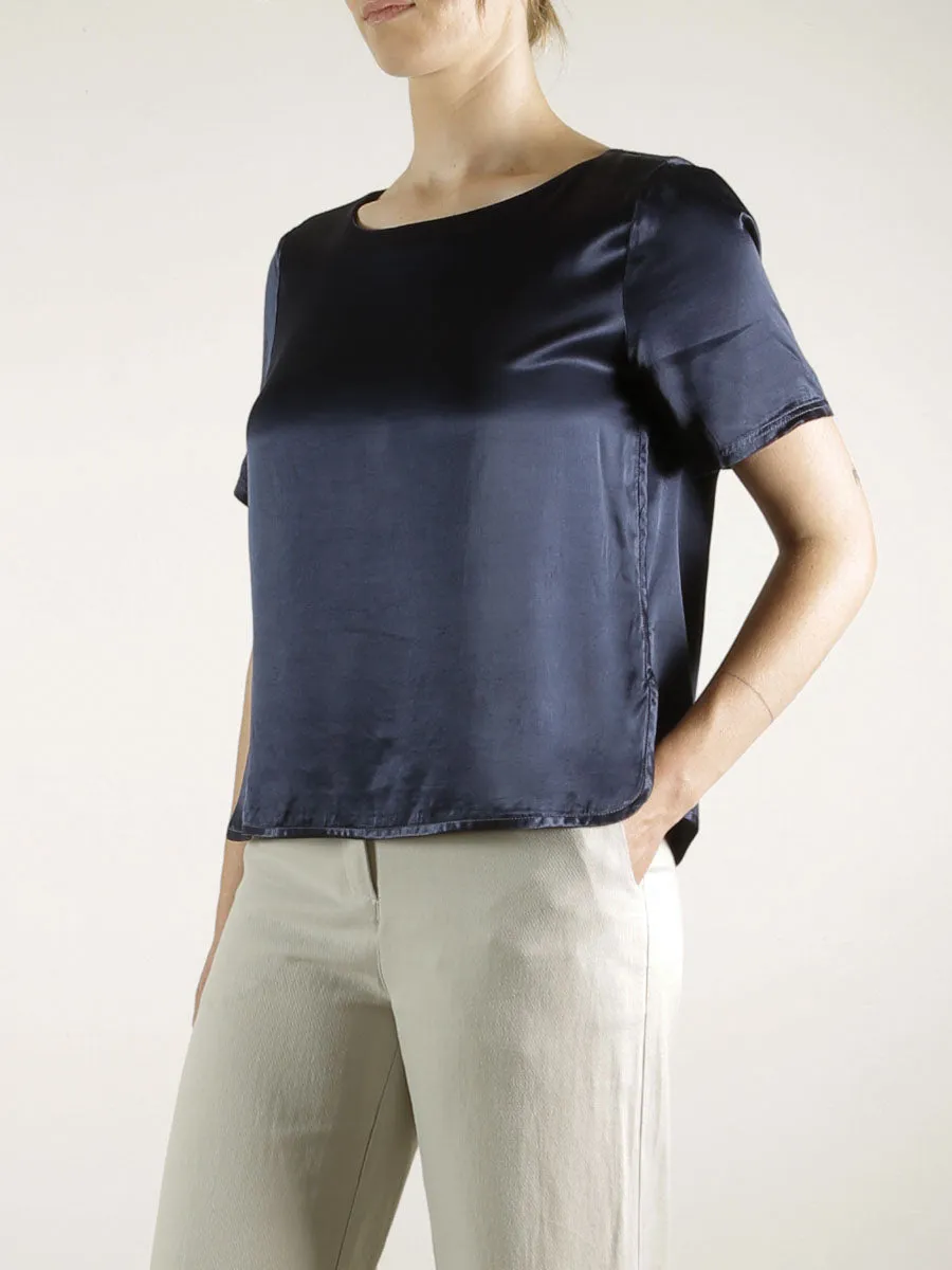 Aria Tee in Vintage Satin - Night *Final Sale*