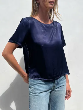 Aria Tee in Vintage Satin - Night *Final Sale*