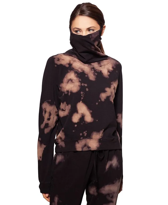 Betsy & Adam Women's Tie Dyed Pullover Top Black Size Medium