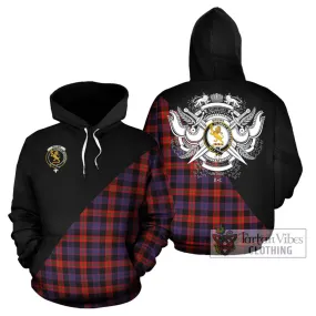 Brown (Broun) Tartan Hoodie with Family Crest and Military Logo Style