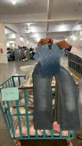 Bubble top and denim jeans-denim dream duo (NS-208)