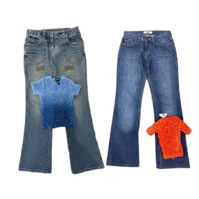 Bubble top and denim jeans-denim dream duo (NS-208)
