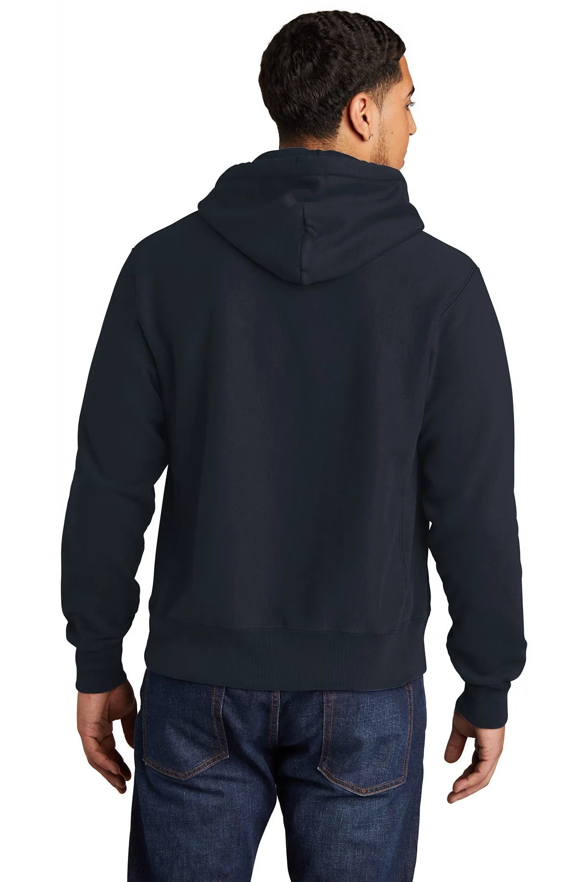 Champion Reverse Weave Garment-Dyed Hooded Sweatshirt, Navy