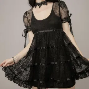 Delicate Iron Garden Fence   Dress Kawaii Academia Y2K Cottagecore Coquette Fairycore Dollette Princesscore