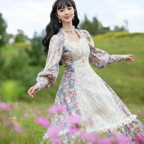 Dried Wildflowers    Dress Kawaii Academia Y2K Cottagecore Coquette Fairycore Dollette Princesscore