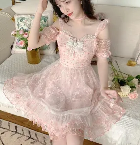 Endlessly    Dress Kawaii Academia Y2K Cottagecore Coquette Fairycore Dollette Princesscore