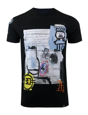 GRAFFITI ANIMATION TEE-S11029 (BLACK)
