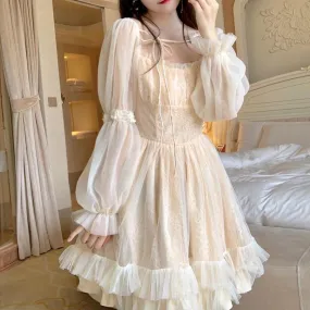 Hidden in a Tower   Dress Kawaii Academia Y2K Cottagecore Coquette Fairycore Dollette Princesscore