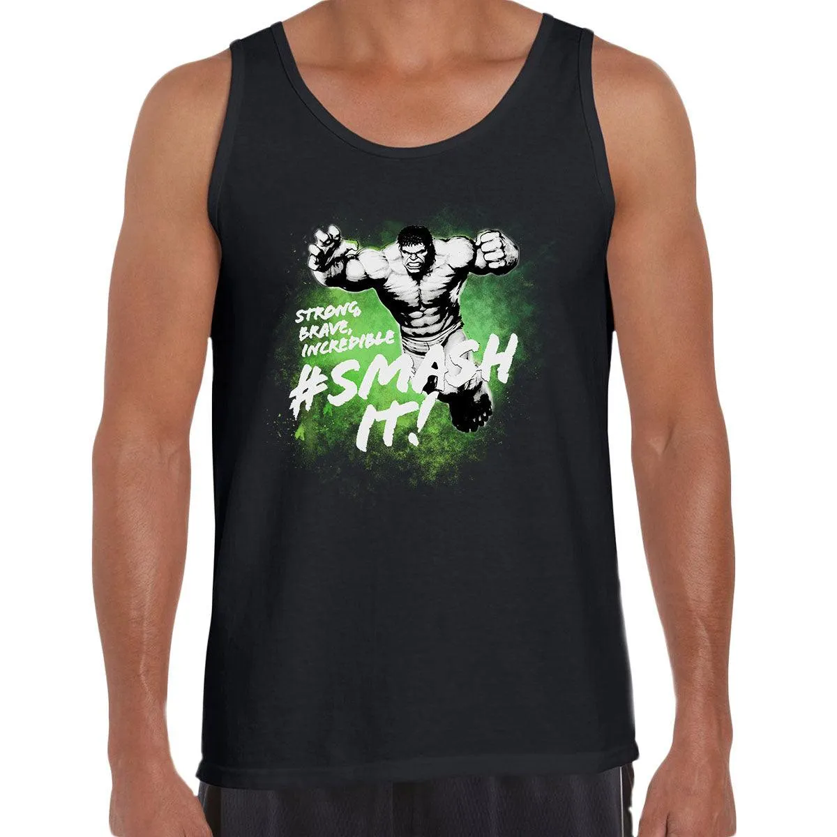 Incredible, Strong, Brave Hulk Smash it Unisex Tank Top