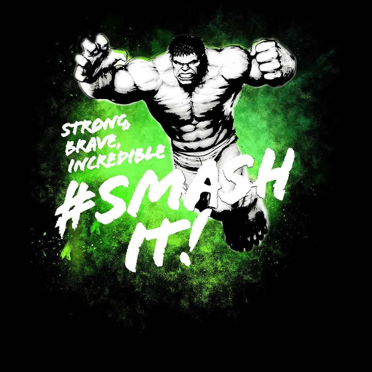 Incredible, Strong, Brave Hulk Smash it Unisex Tank Top