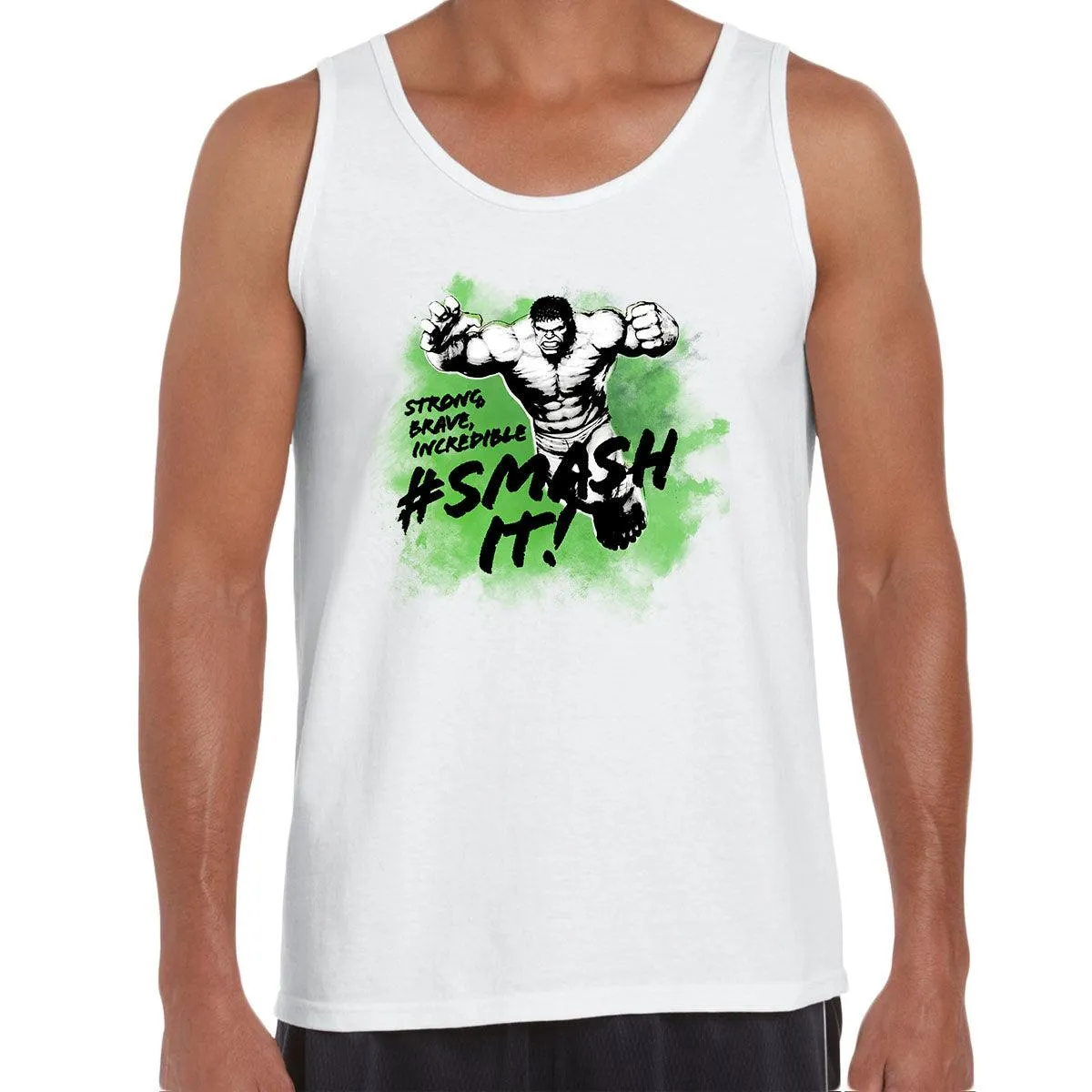 Incredible, Strong, Brave Hulk Smash it Unisex Tank Top