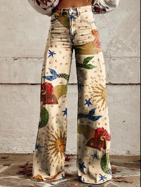 Joskaa fall fits Link Twill Flared Pants plus
