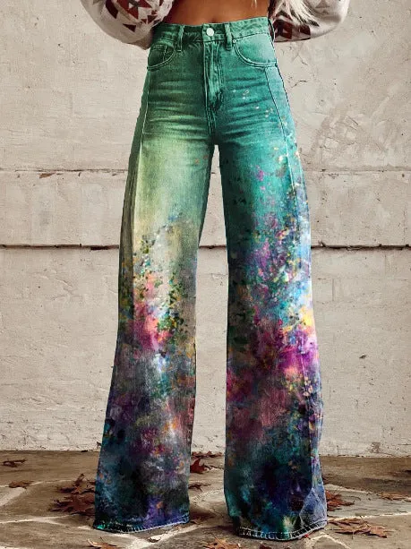 Joskaa fall fits Link Twill Flared Pants plus