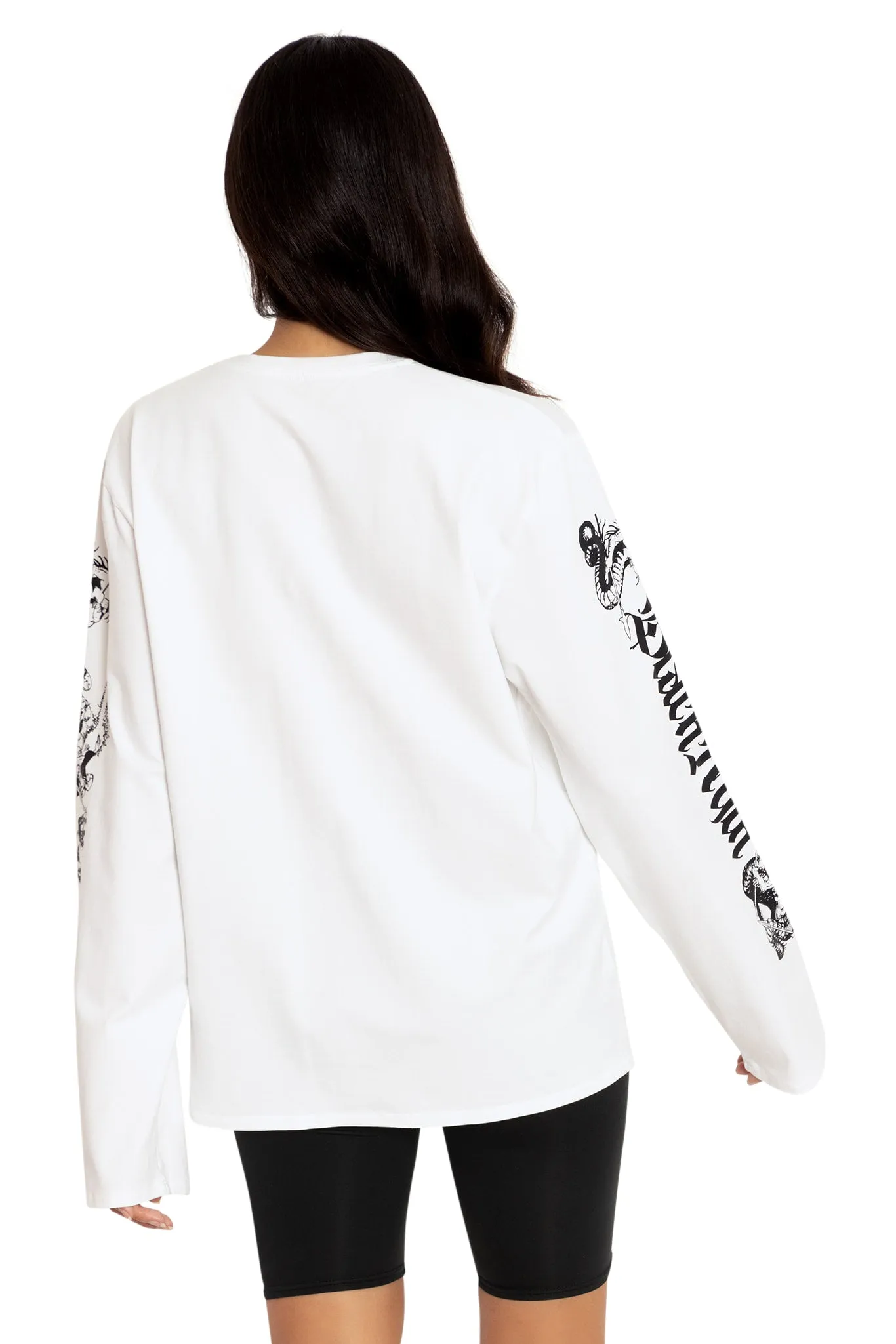 Lich Long Sleeve Oversized Boyfriend Tee