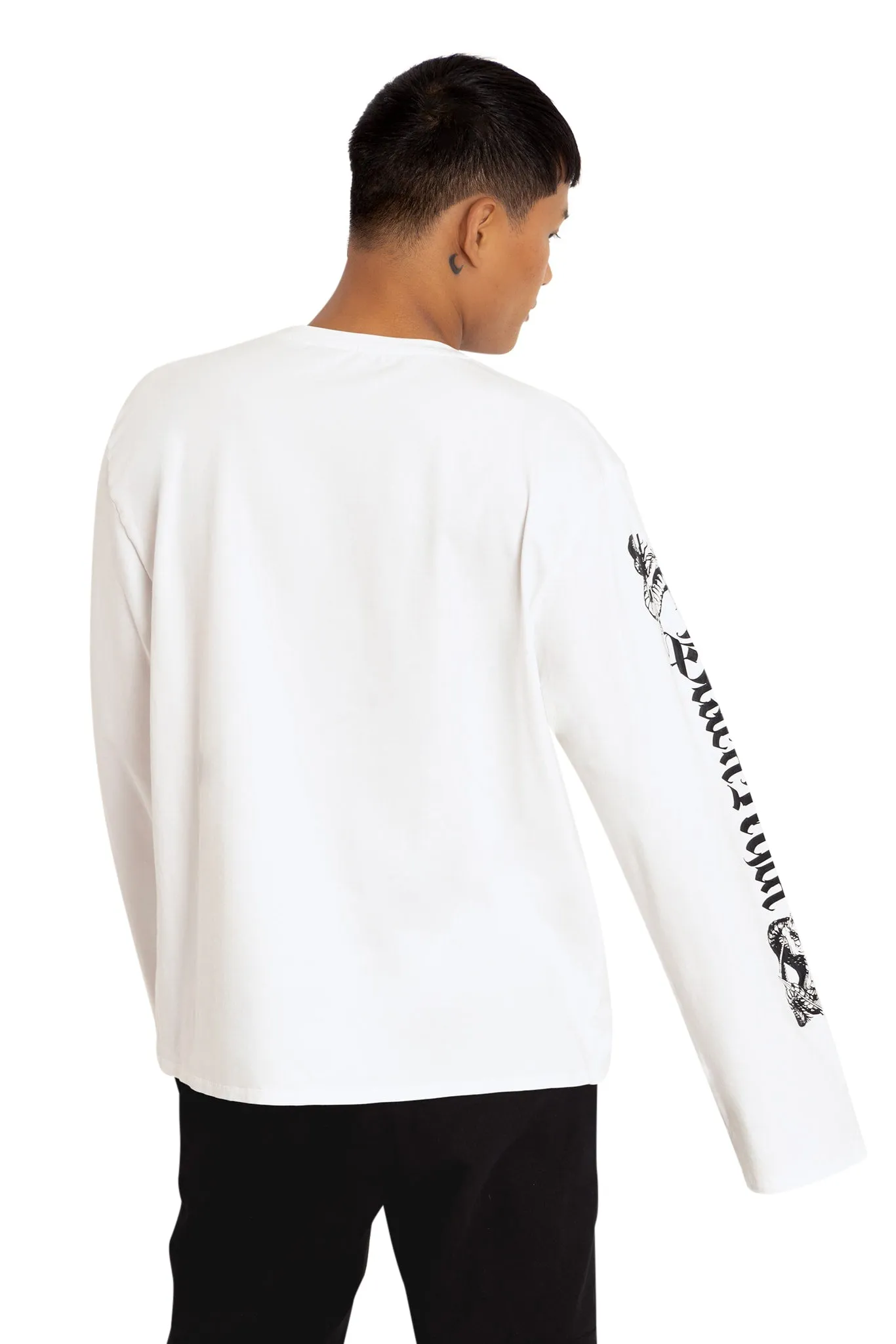 Lich Long Sleeve Oversized Boyfriend Tee