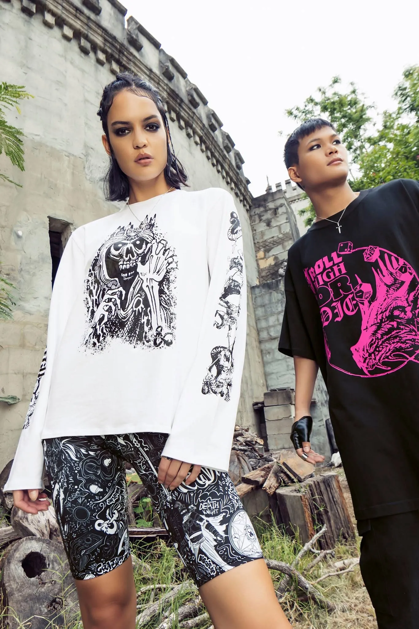 Lich Long Sleeve Oversized Boyfriend Tee
