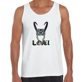 Loki Helmet Marvel Superhero Comic Star Tom Hiddleston Adult Unisex Tank Top