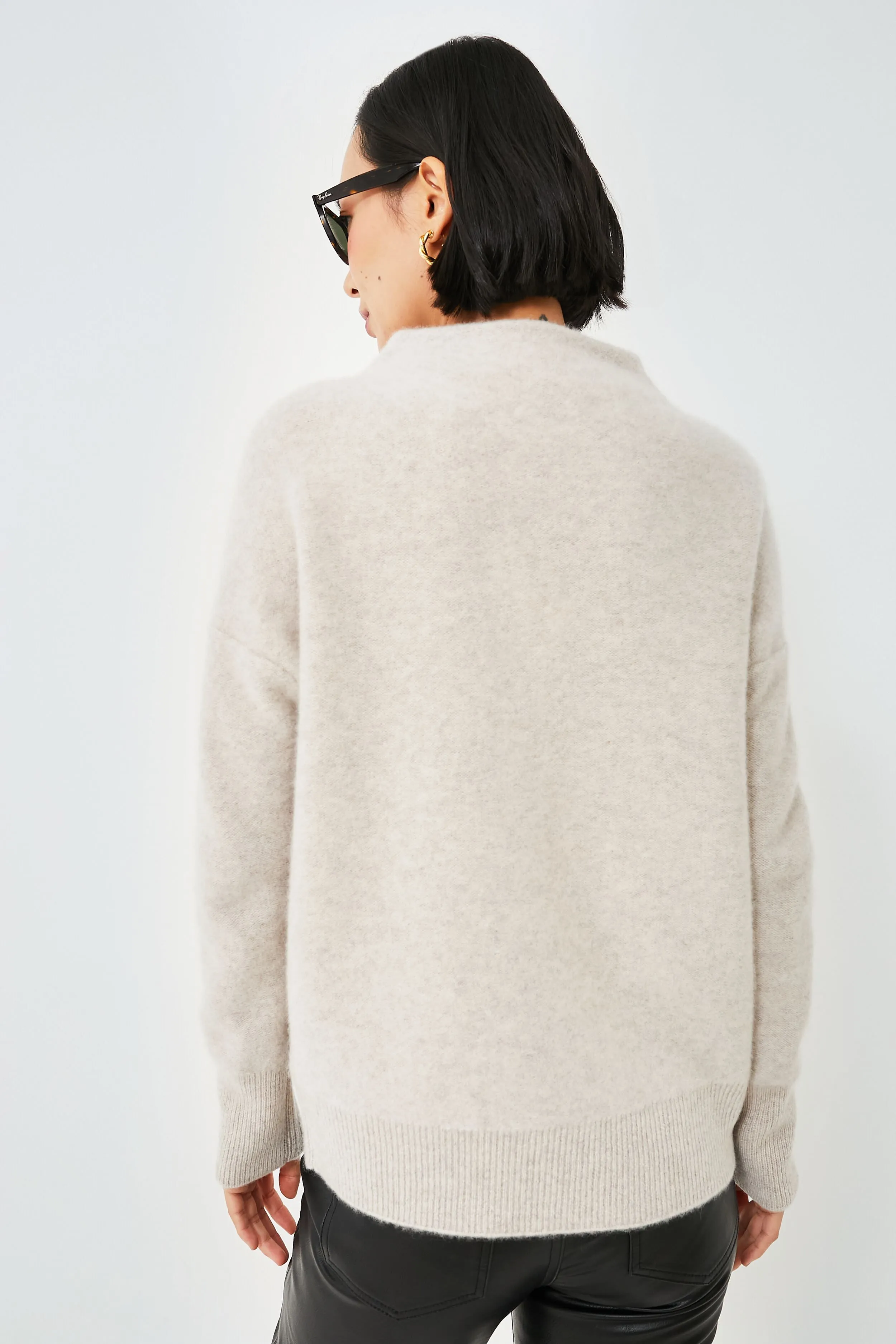 Marble Funnel Neck Sweater