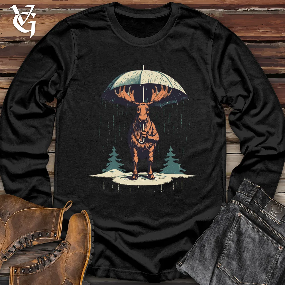 Moose Rainy Adventure Umbrella Shield Softstyle Long Sleeve