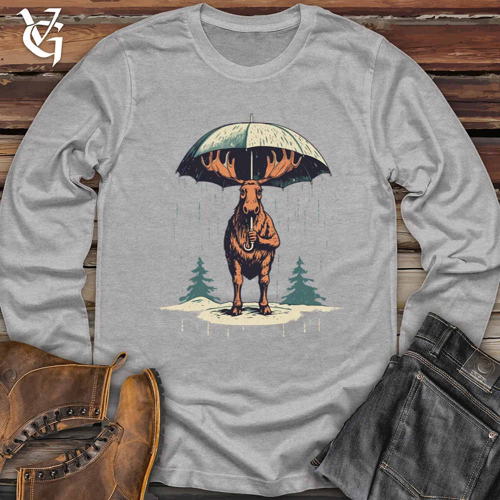 Moose Rainy Adventure Umbrella Shield Softstyle Long Sleeve