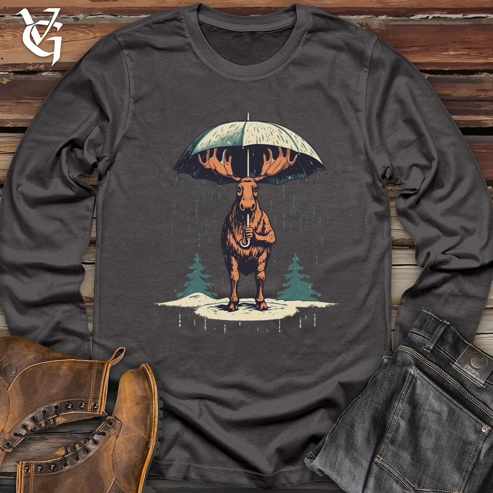 Moose Rainy Adventure Umbrella Shield Softstyle Long Sleeve
