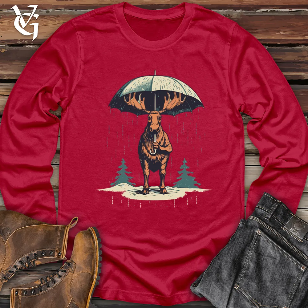 Moose Rainy Adventure Umbrella Shield Softstyle Long Sleeve
