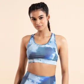 Nykd All Day On-Trend Sports Bra With Keyhole Back-NYK082-Smoky