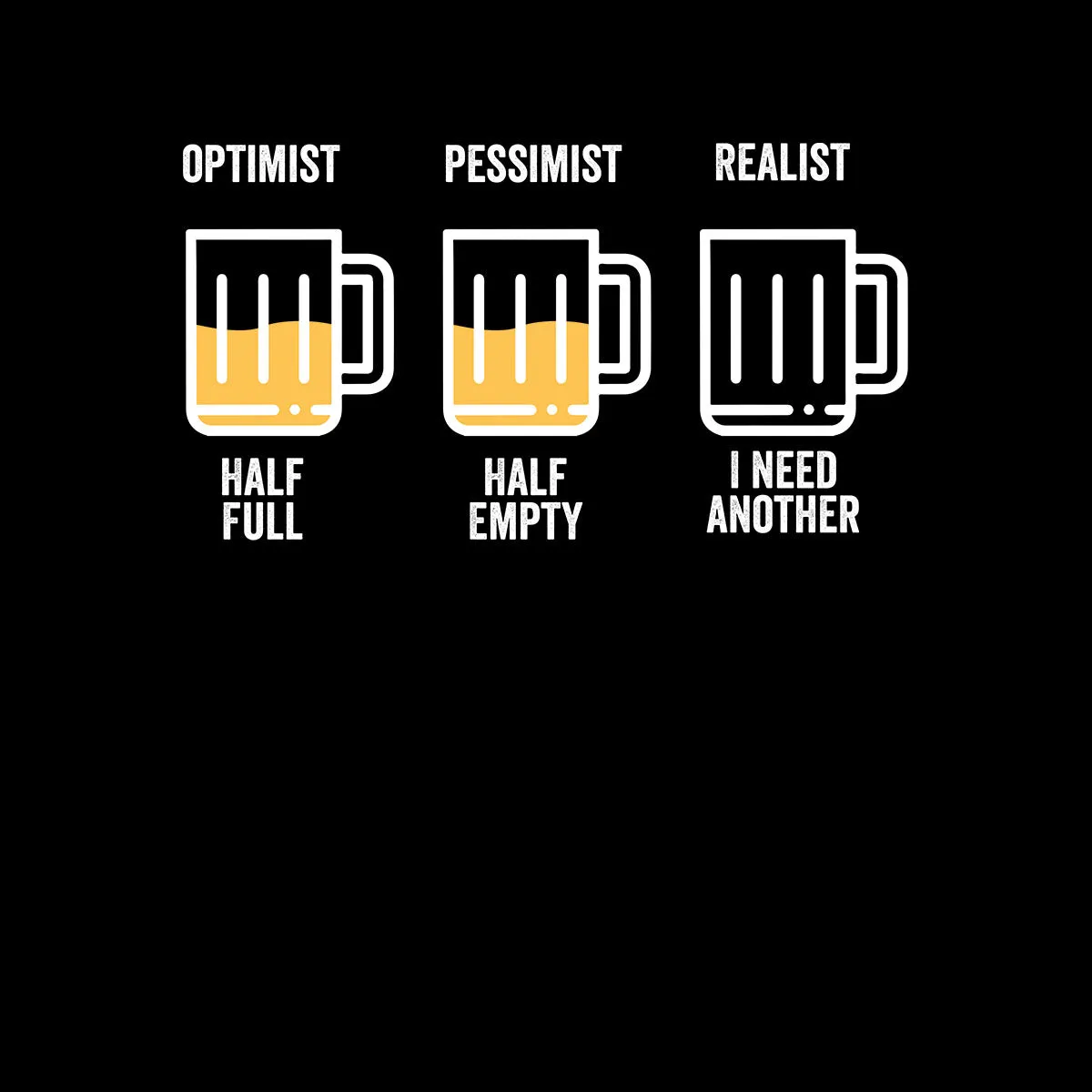 Optimist Pessimist Realist Funny Tee Novelty Joke Rude Gift Him Dad Birthday Slogan Unisex Tank Top