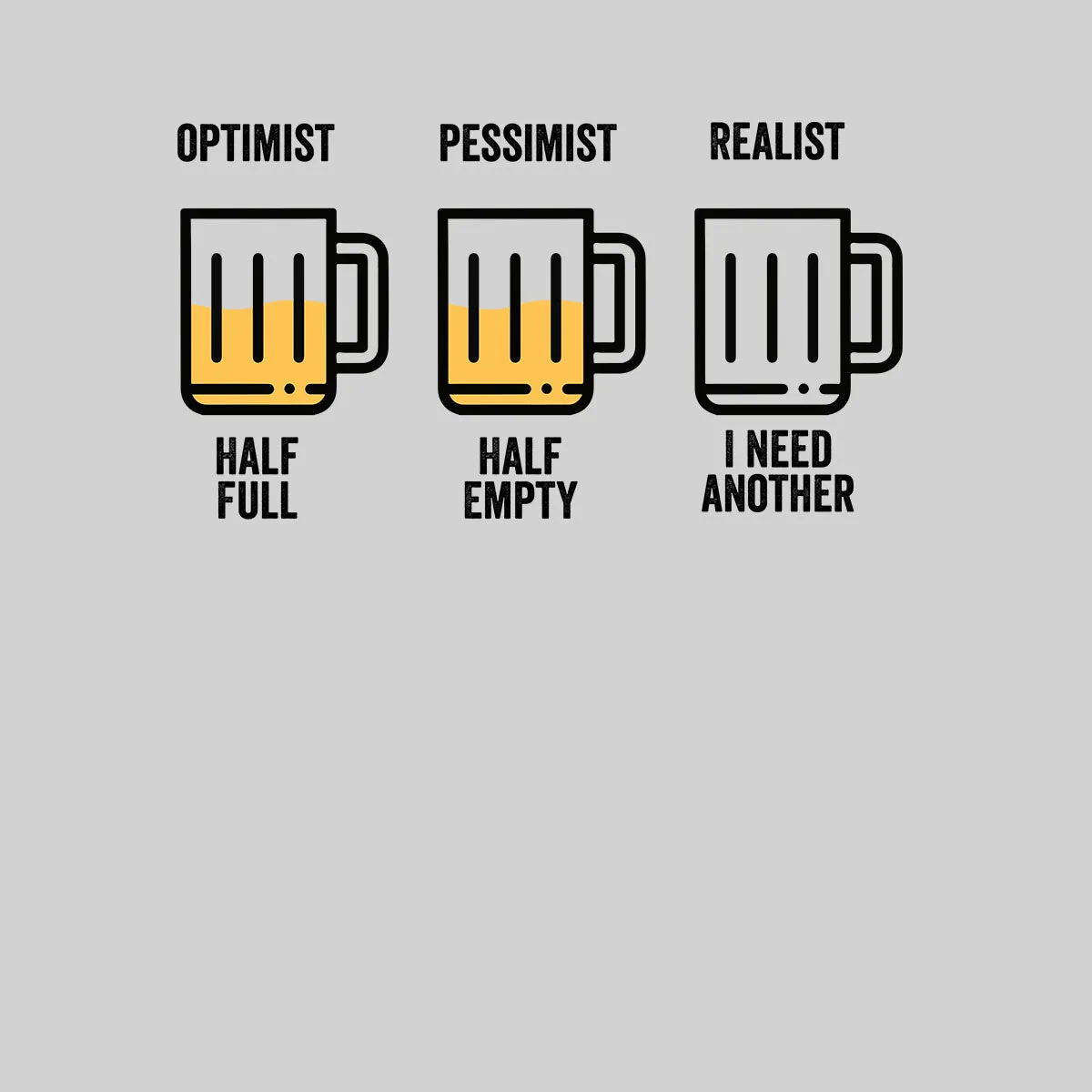 Optimist Pessimist Realist Funny Tee Novelty Joke Rude Gift Him Dad Birthday Slogan Unisex Tank Top