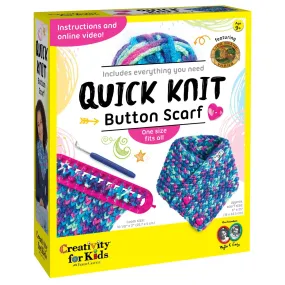 QUICK KNIT BUTTON SCARF