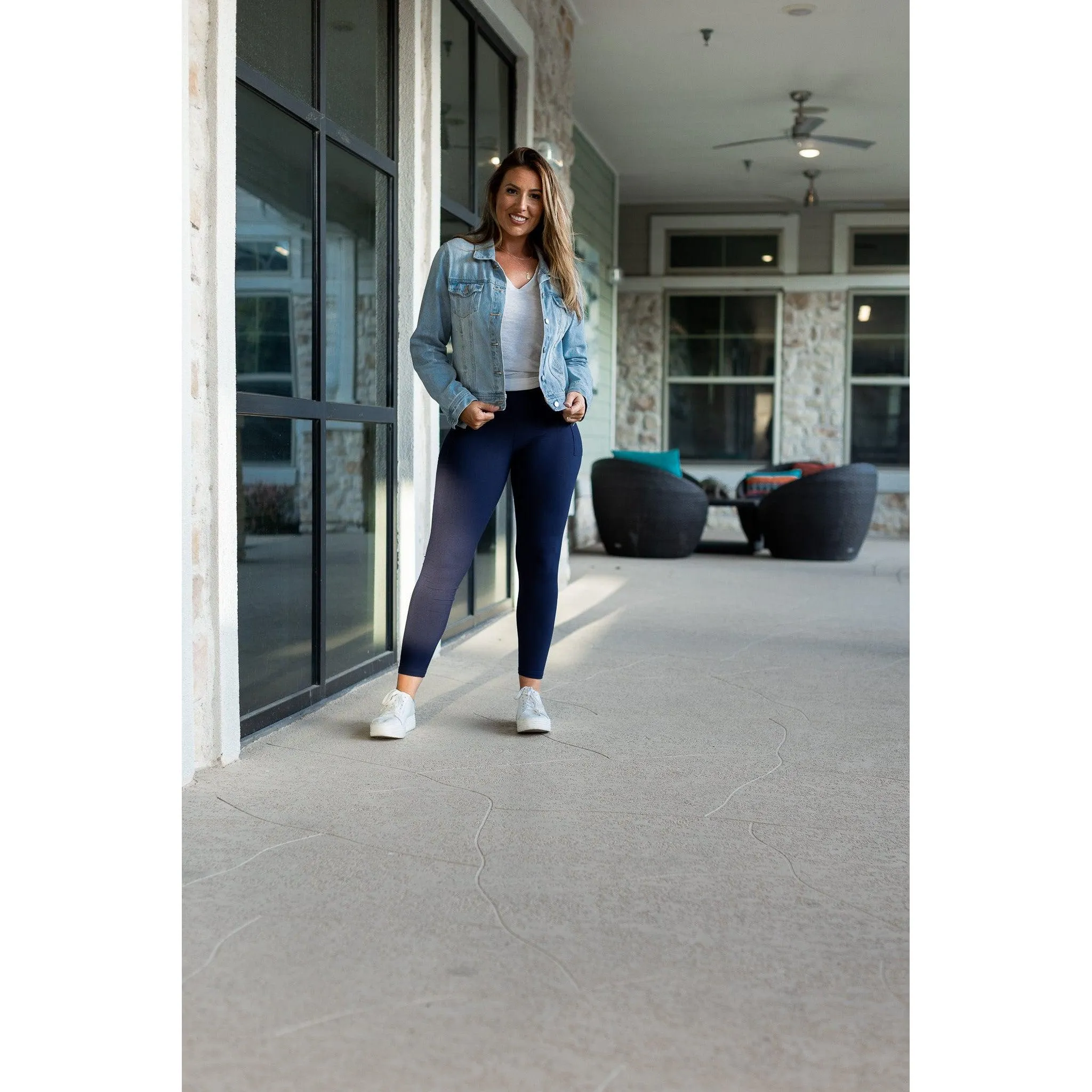 **Ready to Ship | Navy Full-Length with Pocket Leggings - Luxe Leggings by Julia Rose®