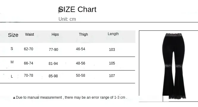 Splicing lace wide-legged velvet trousers dark hip-hop dance harem flared pants for girls