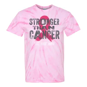 Stronger Than Cancer Cyclone Pinwheel Tie-Dyed Pink T-Shirt