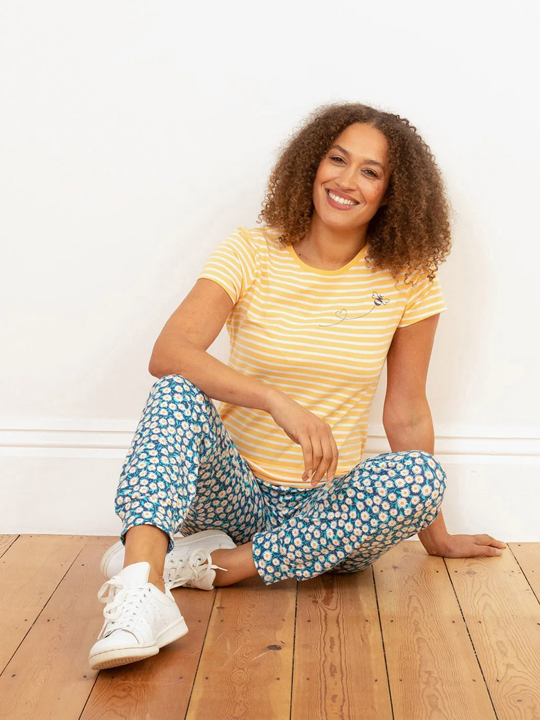Tarrant jersey top yellow bee stripe