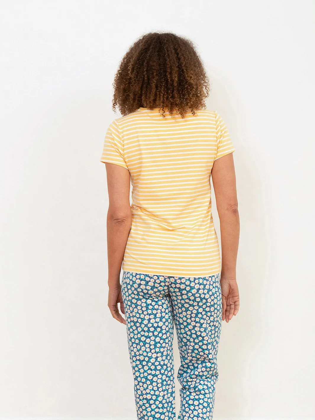 Tarrant jersey top yellow bee stripe