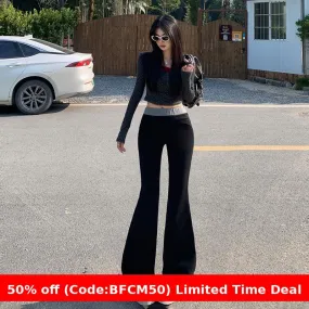 Wenkouban carhartt vest outfit Christmas outfits Pants Women's 2024 Autumn and Winter High Waist Slimming Draping Wide Leg Mopping Pants