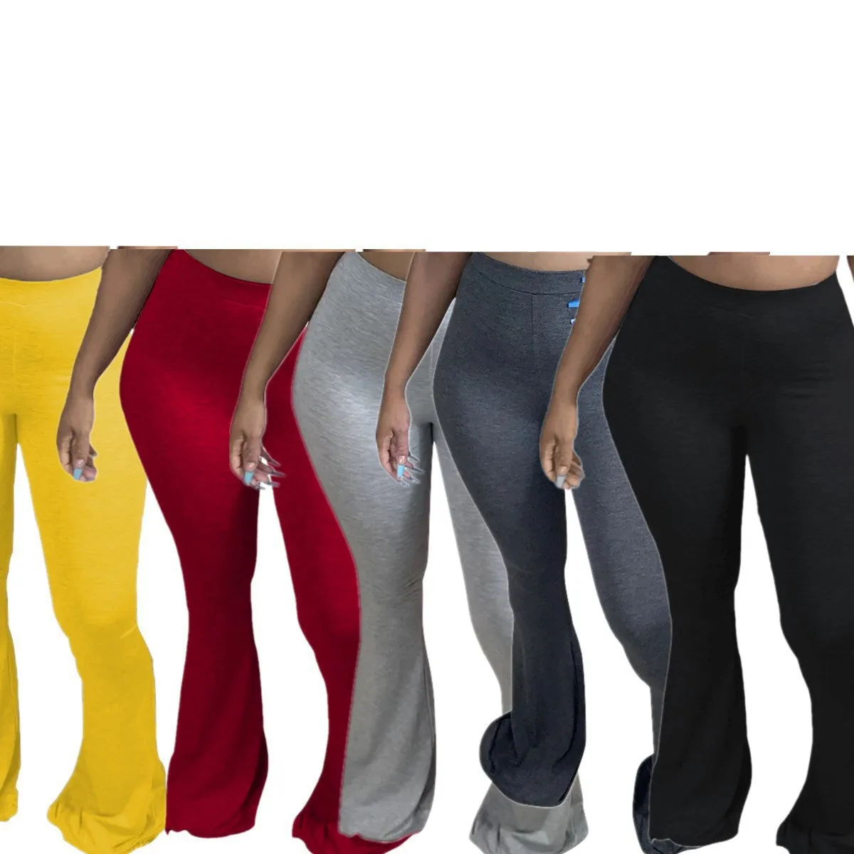 Women's Autumn Sexy High Waist Tight Flared Pants